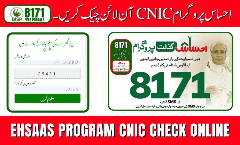 Ehsaas Program CNIC Check Online
