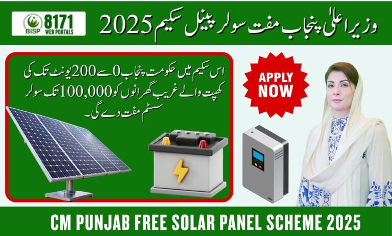 CM Punjab Free Solar Panel Scheme 2025