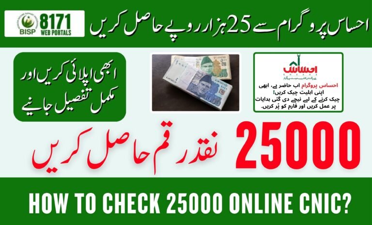 How to Check 25000 Online CNIC?
