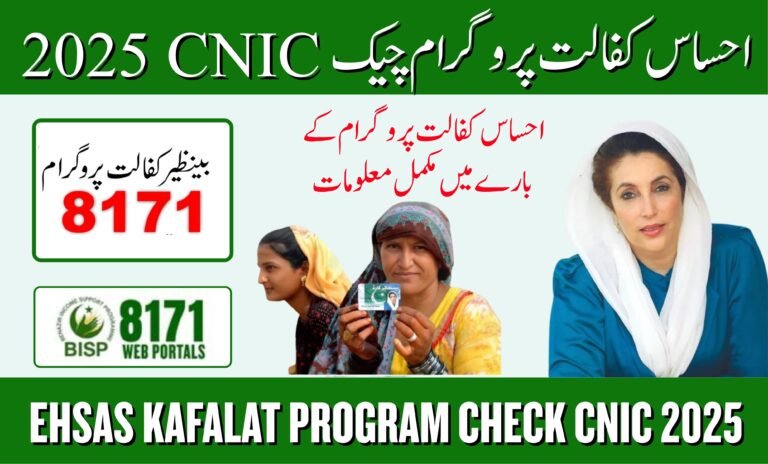 ehsas kafalat program check cnic 2025